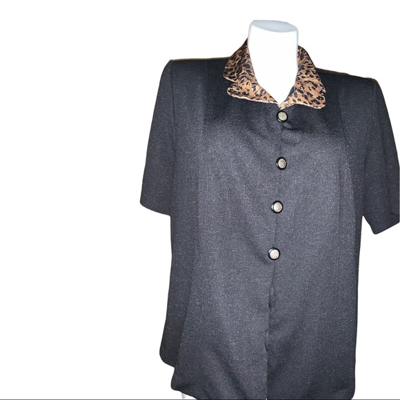 Pablo Collection Leopard Print Top, Size XL - Picture 2 of 10